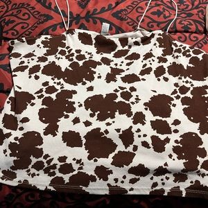 Cow print tank top